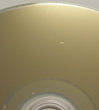 Scratched Blu-ray disc