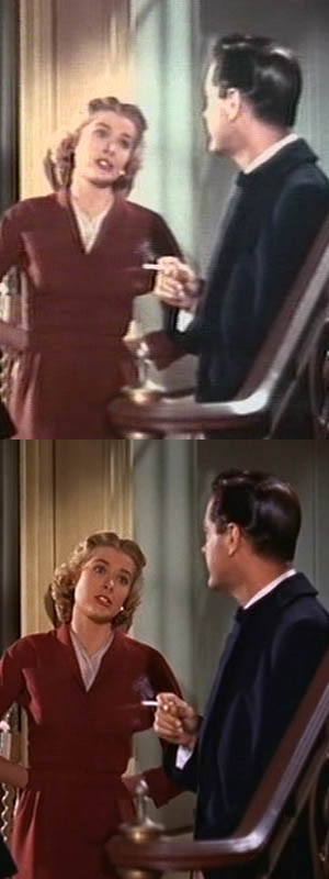 Dial M for Murder: top is from cheap Hong Kong DVD, bottom is recorded from TV