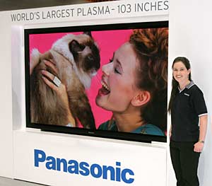Panasonic's forthcoming 2.61 metre high definition plasma display