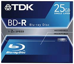TDK 25GB recordable Blu-ray disc