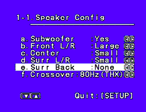 Select speaker sizes here