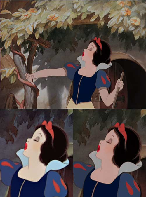 Snow White DVD comparison, old vs new